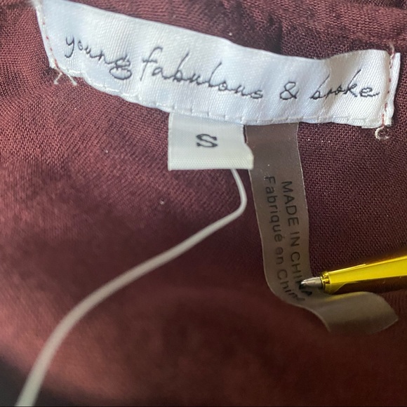 NEW Young Fabulous & Broke Burgundy Tie Dye Dress - Picture 15 of 15